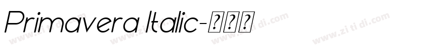 Primavera Italic字体转换